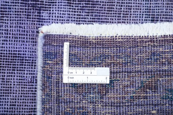 Purple Afghan Overdye Rug 7'9" x 11'2" Hand-Knotted view 13