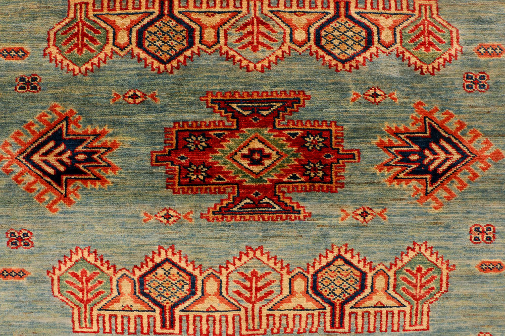 Cadet Blue Kazak 4' 10 x 6' 3 - No. 31870 - ALRUG Rug Store