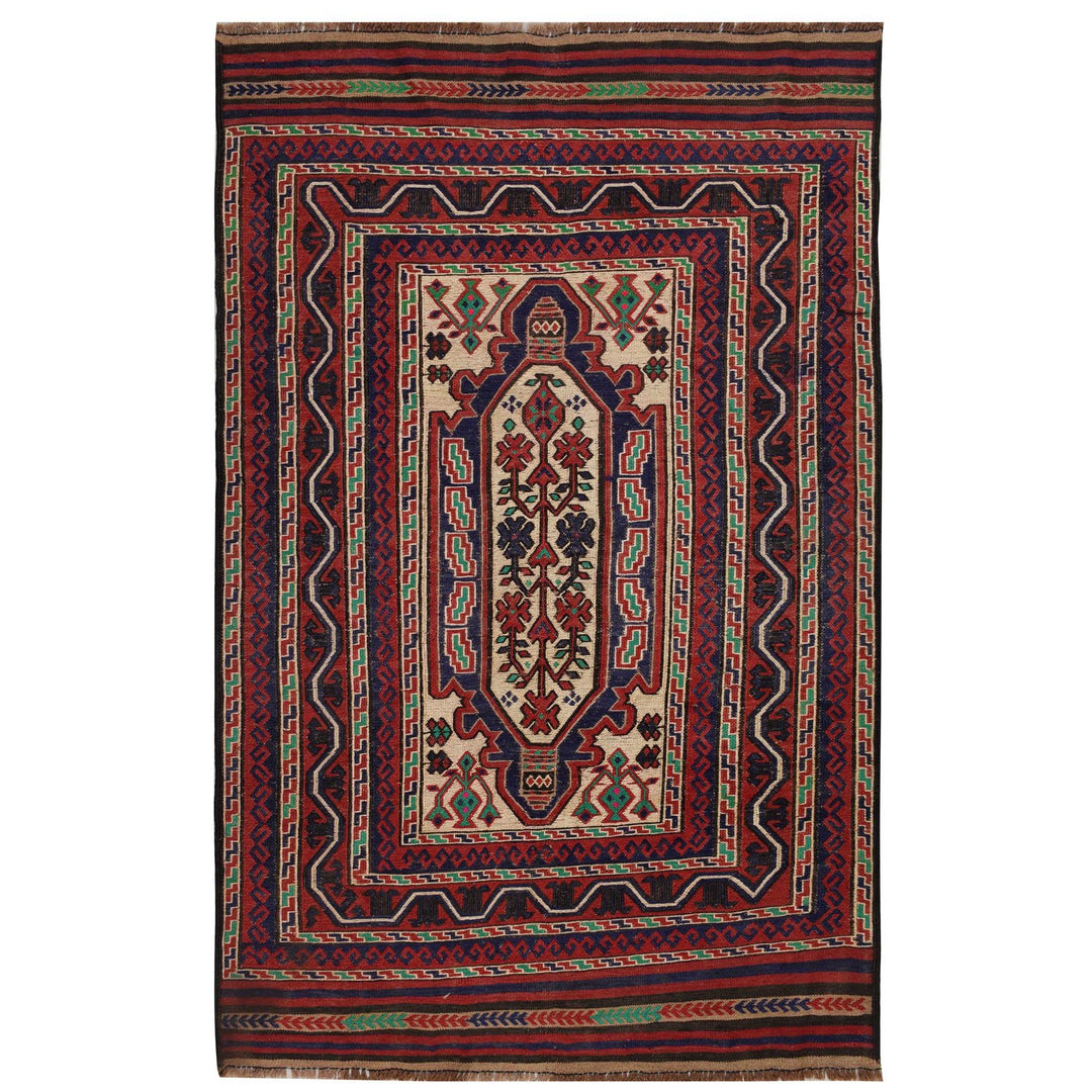 Saghari Kilim 4' 4 x 6' 6 (ft) - No. AL71069 - ALRUG Rug Store