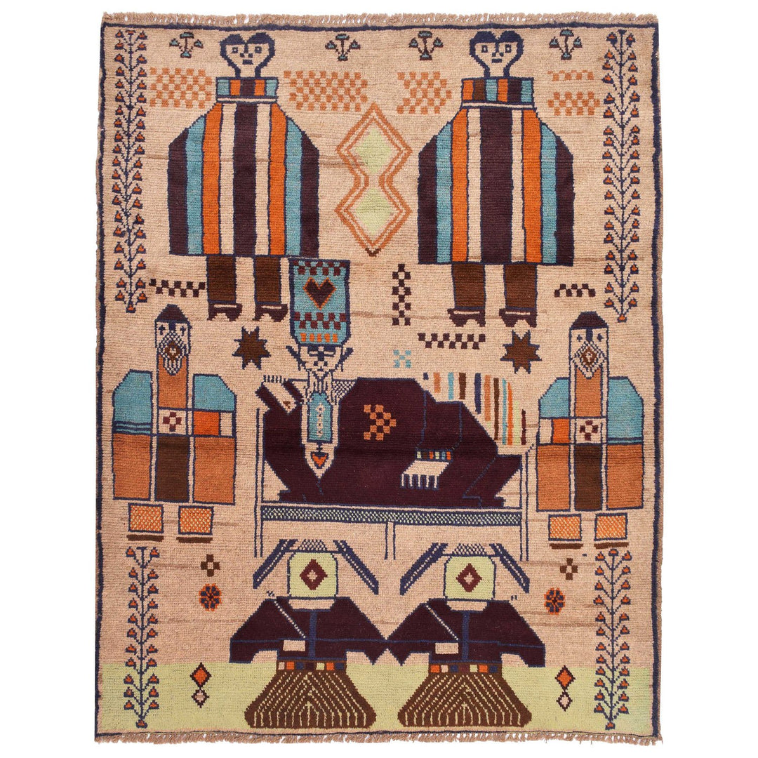 Pictorial Rug 4' 1 x 5' 7 (ft) - No. AL36270 - ALRUG Rug Store