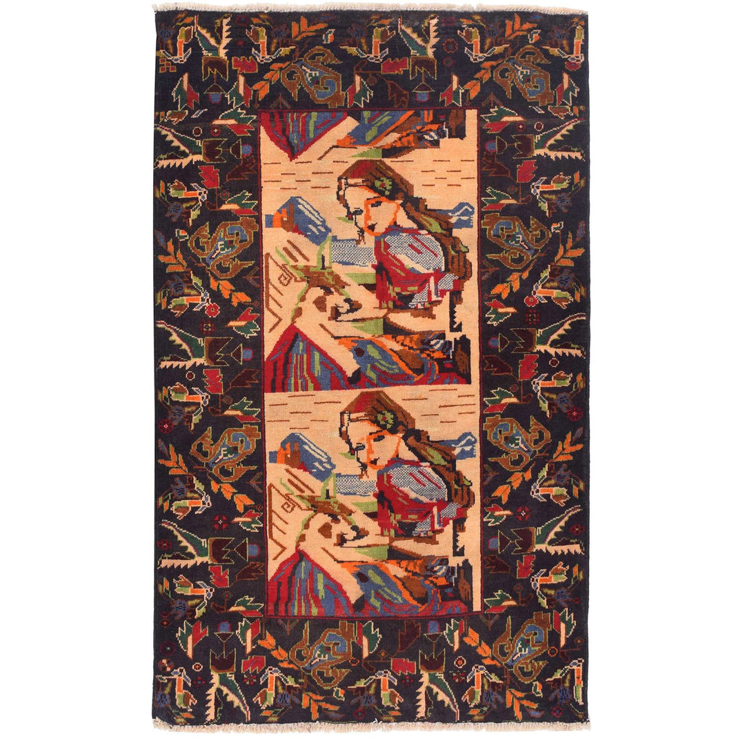 Pictorial Rug 2' 8 x 4' 7 (ft) - No. AL81859 - ALRUG Rug Store