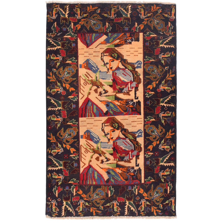 Pictorial Rug 2' 8 x 4' 7 (ft) - No. AL81859 - ALRUG Rug Store