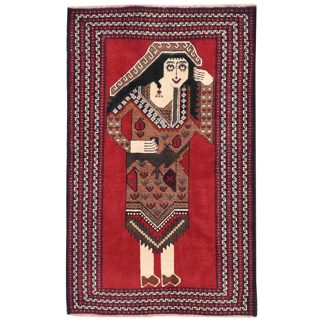 Pictorial Rug 2' 7 x 4' 3 (ft) - No. AL28032 - ALRUG Rug Store