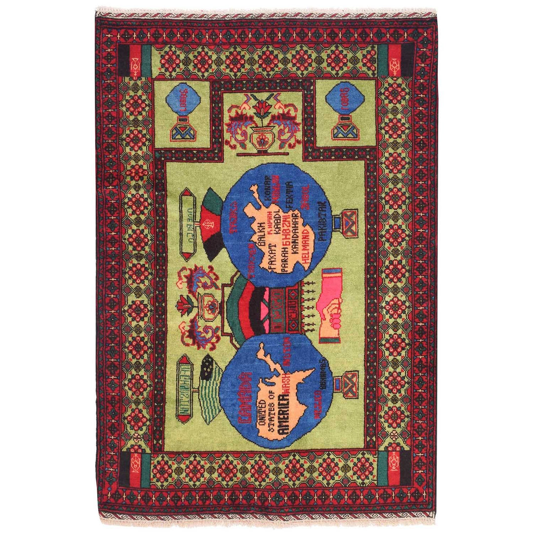 Pictorial Rug 2' 8 x 4' 1 (ft) - No. AL59576 - ALRUG Rug Store