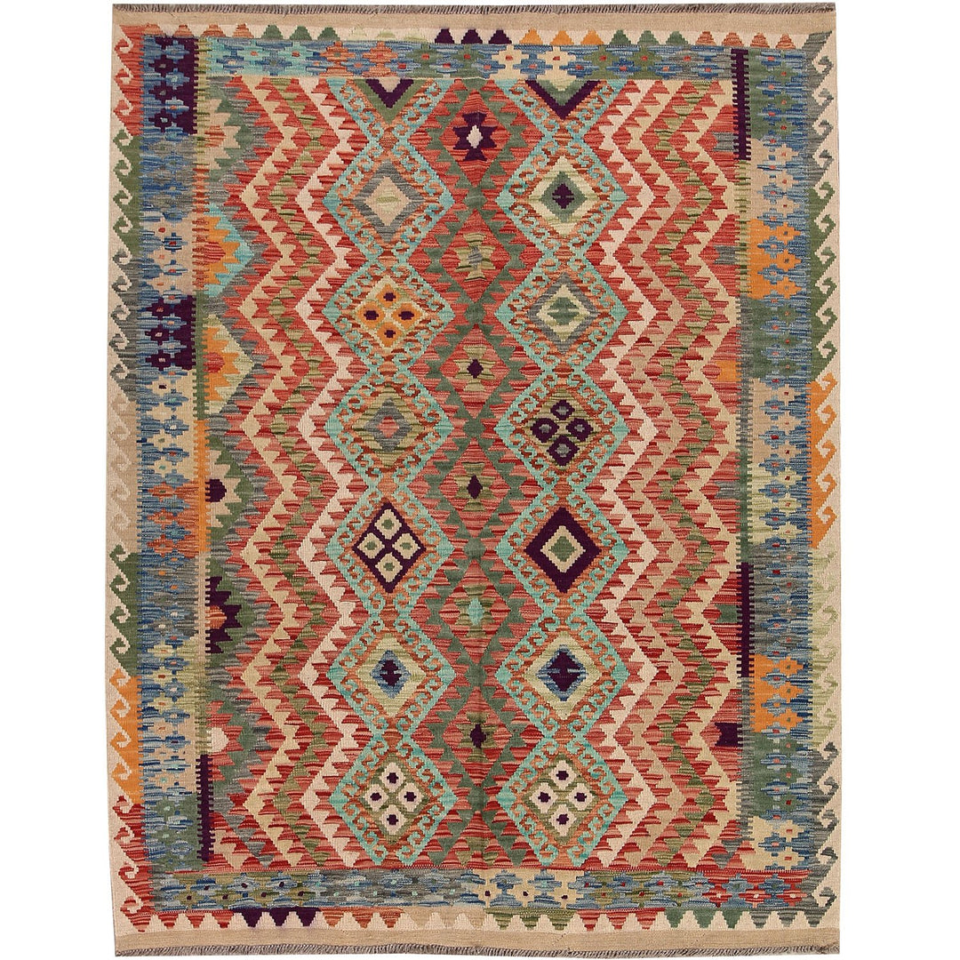 Vegetable Kilim 5' 5 x 7' 3 (ft) - No. AL86063 - ALRUG Rug Store