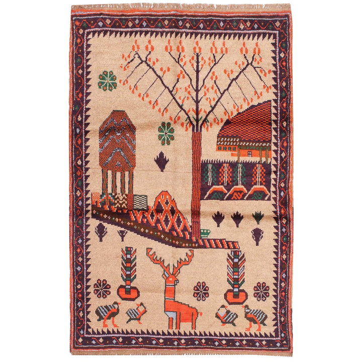 Pictorial Rug 3' 8 x 5' 4 (ft) - No. AL99728 - ALRUG Rug Store
