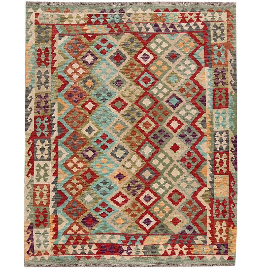 Vegetable Kilim 5' 8 x 7' (ft) - No. AL43615 - ALRUG Rug Store