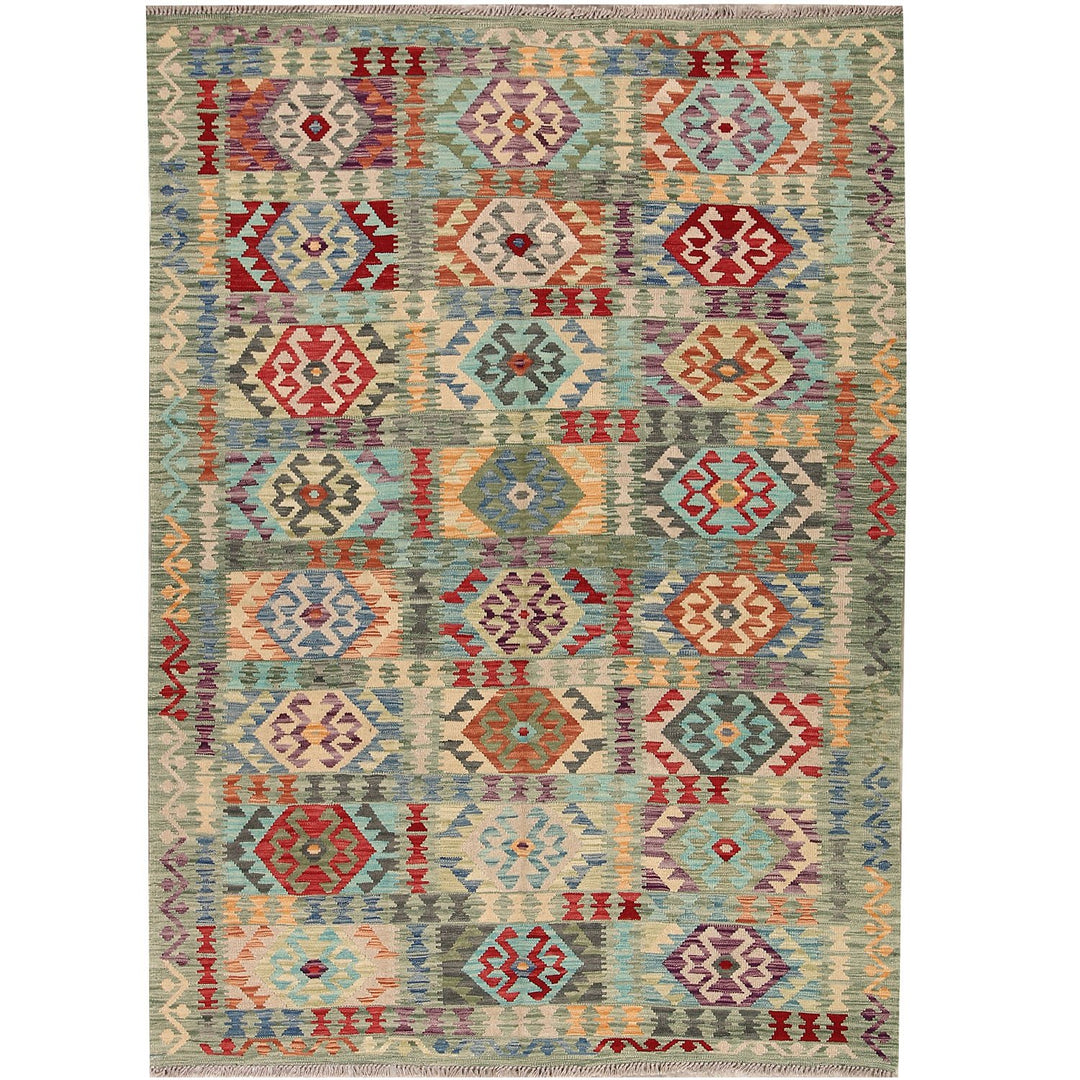 Vegetable Kilim 5' 7 x 7' 9 (ft) - No. AL17946 - ALRUG Rug Store