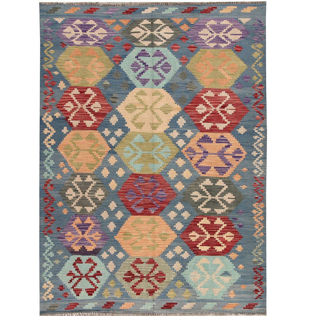 Vegetable Kilim 5' 8 x 8' (ft) - No. AL52395 - ALRUG Rug Store