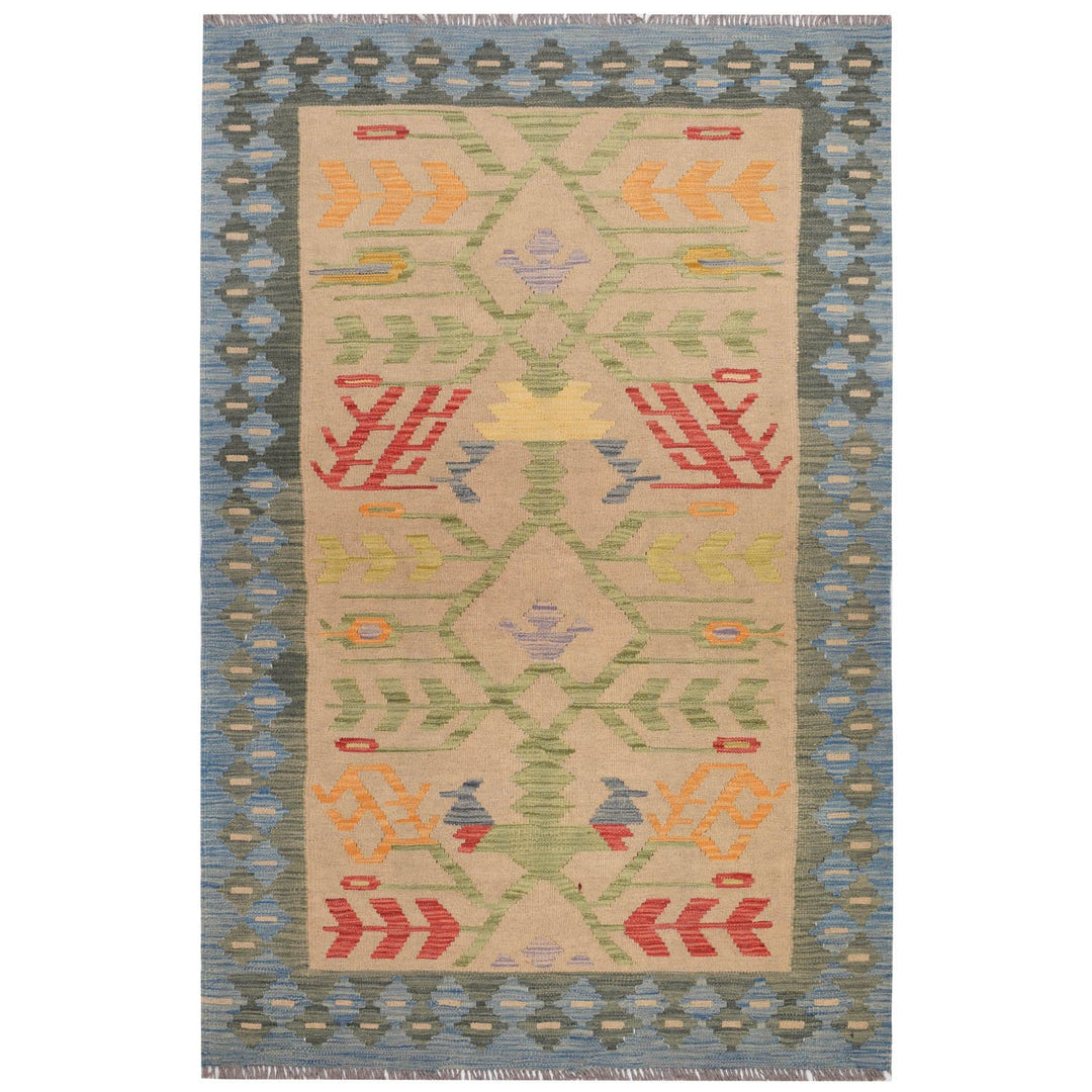 Vegetable Kilim 3' 9 x 5' 9 (ft) - No. AL58709 - ALRUG Rug Store