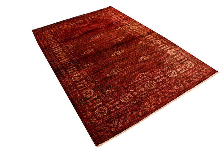 Maroon Gabbeh 4' 8 x 6' 10 - No. 33885 - ALRUG Rug Store