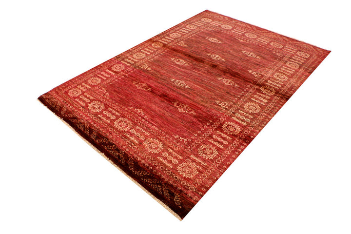 Maroon Gabbeh 4' 8 x 6' 10 - No. 33885 - ALRUG Rug Store