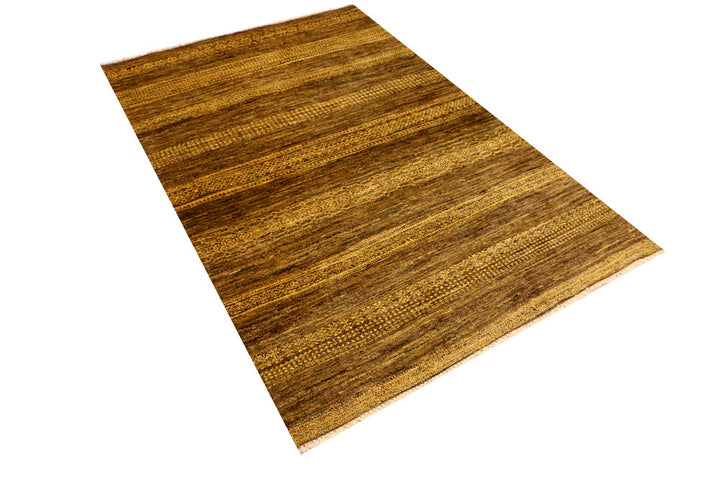 Dark Goldenrod Gabbeh 4' x 5' 11 - No. 33893 - ALRUG Rug Store