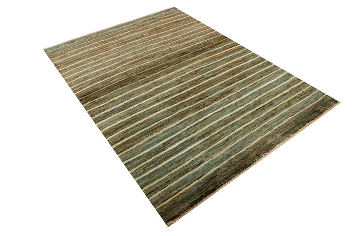 Dark Sea Green Gabbeh 4' 7 x 6' 3 - No. 33938 - ALRUG Rug Store