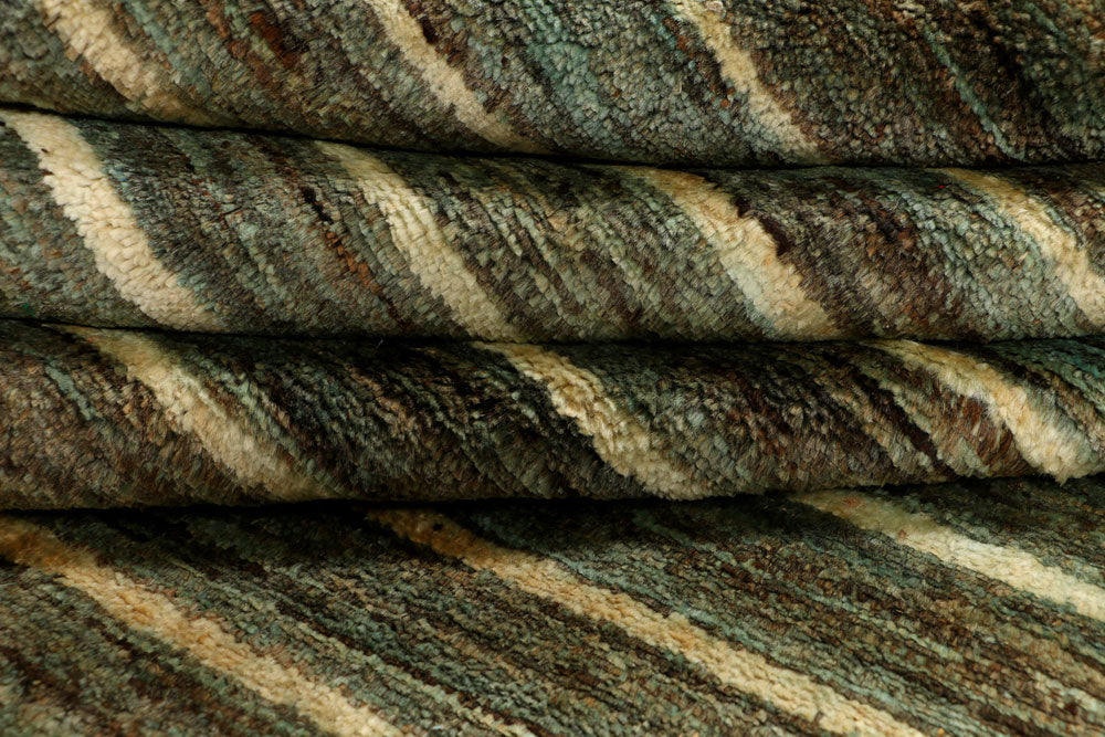 Dark Sea Green Gabbeh 4' 7 x 6' 3 - No. 33938 - ALRUG Rug Store