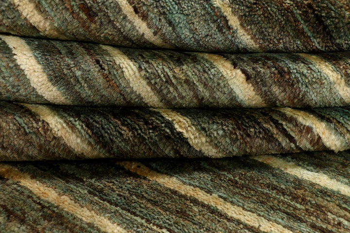 Dark Sea Green Gabbeh 4' 7 x 6' 3 - No. 33938 - ALRUG Rug Store