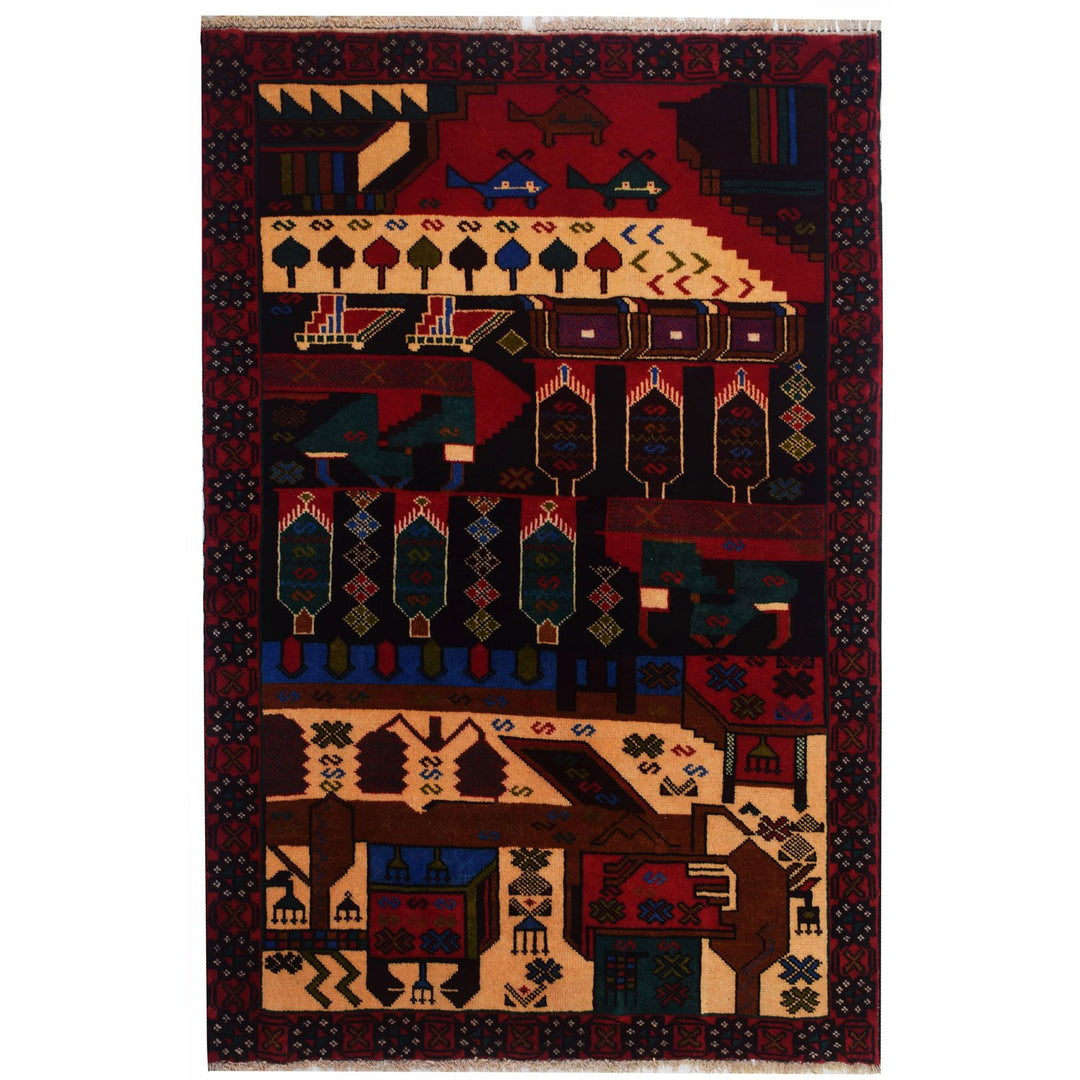 Baluchi Rug 3' x 4' 5 (ft) - No. AL71711 - ALRUG Rug Store