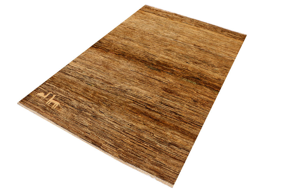 Navajo White Gabbeh 4' 1 x 6' - No. 34003 - ALRUG Rug Store