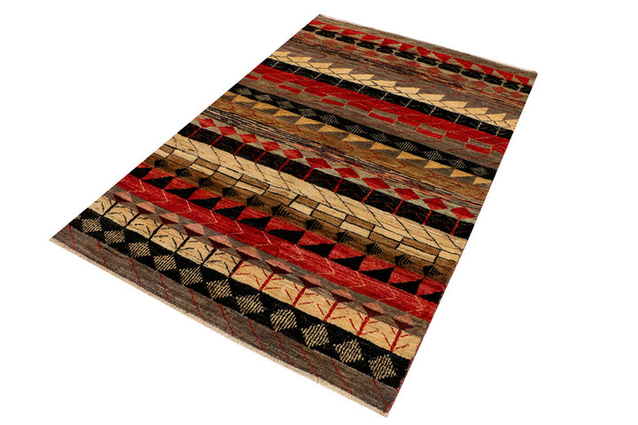 Multi Colored Gabbeh 4' x 6' - No. 34005 - ALRUG Rug Store