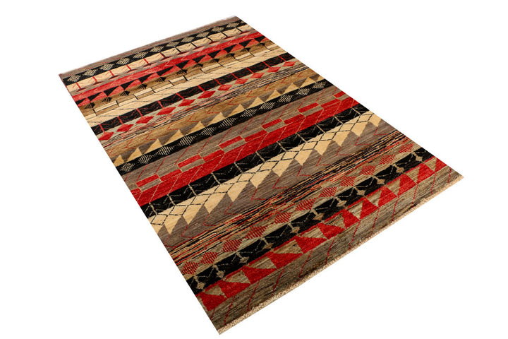 Multi Colored Gabbeh 4' x 6' - No. 34005 - ALRUG Rug Store