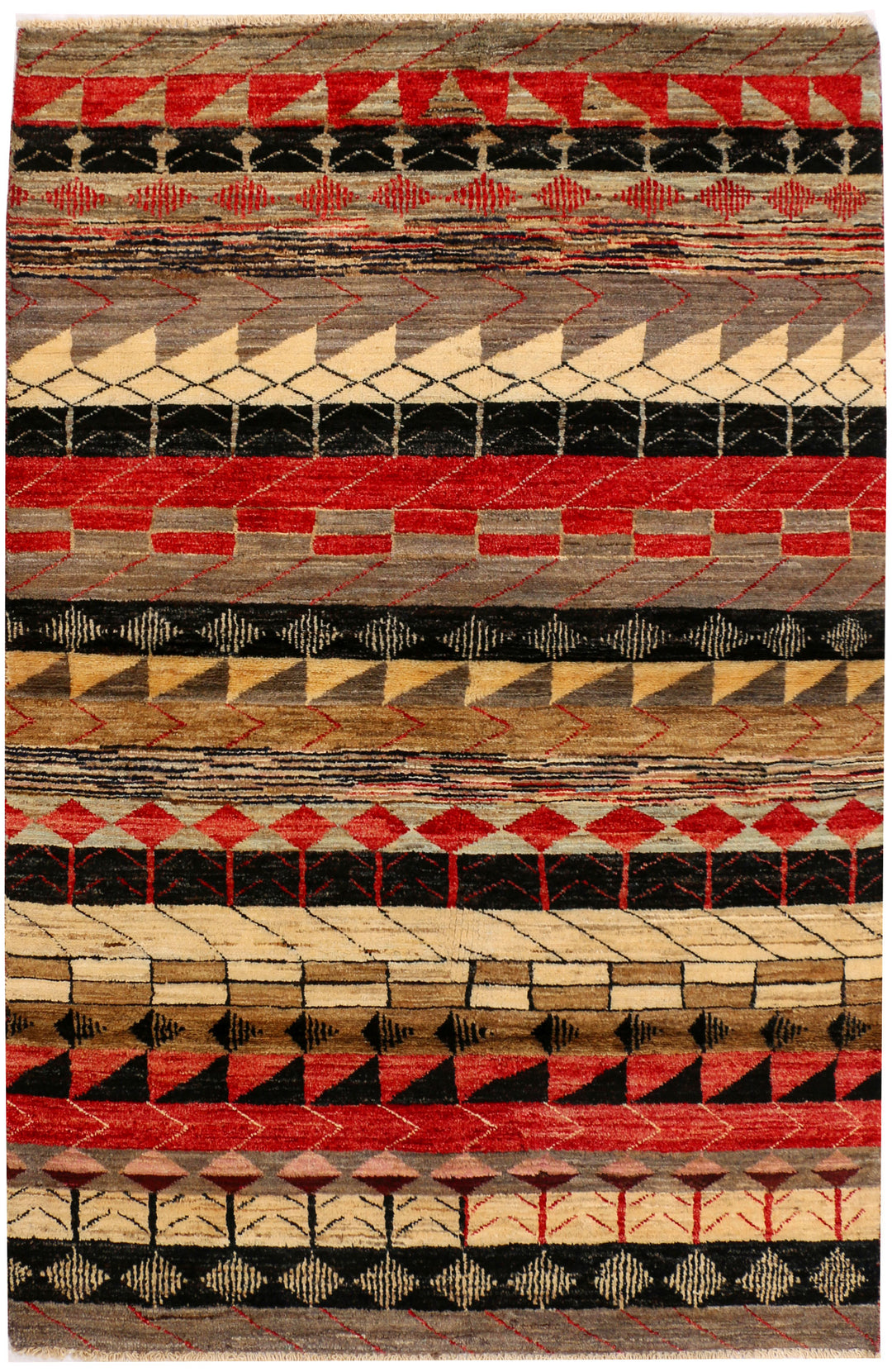 Multi Colored Gabbeh 4' x 6' - No. 34005 - ALRUG Rug Store