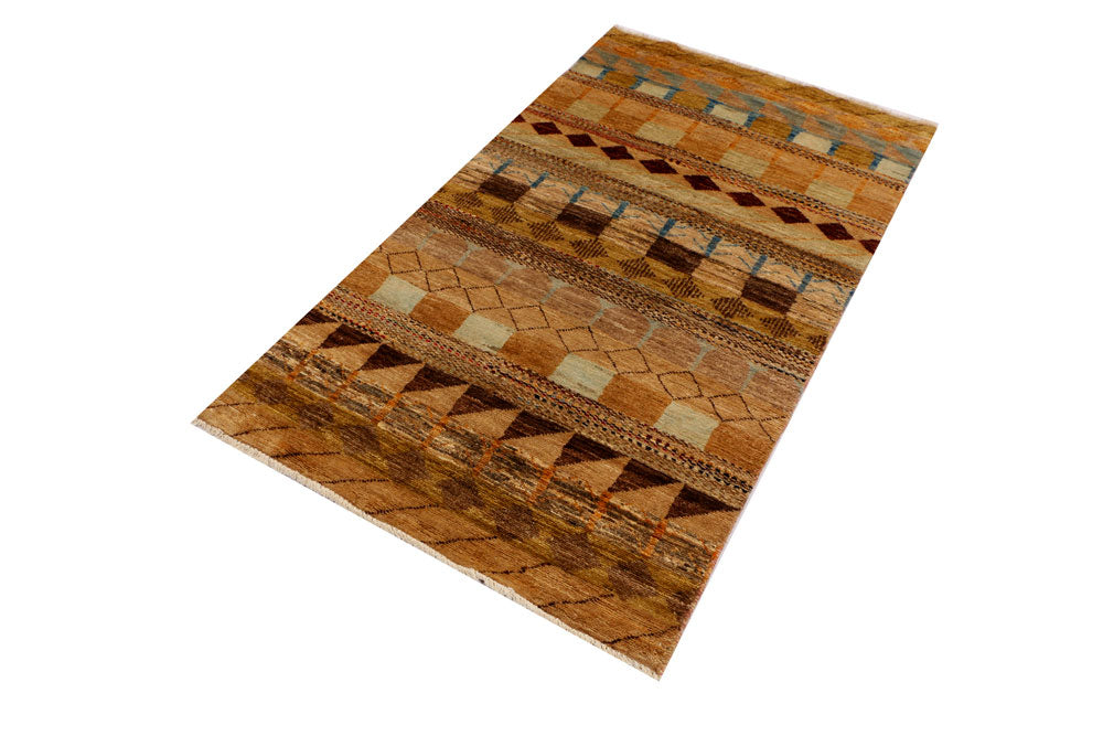 Multi Colored Gabbeh 3' 1 x 5' 3 - No. 34006 - ALRUG Rug Store