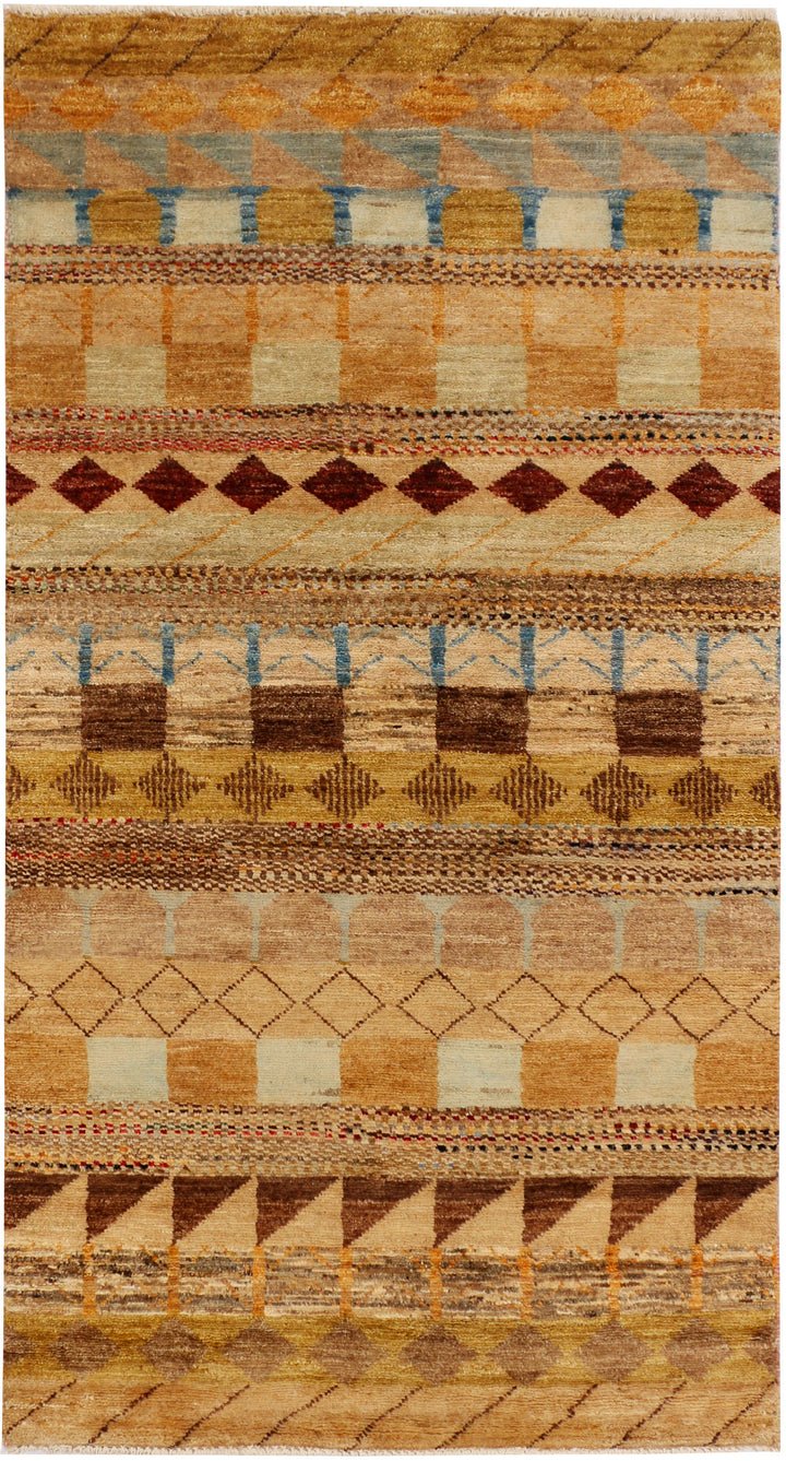 Multi Colored Gabbeh 3' 1 x 5' 3 - No. 34006 - ALRUG Rug Store