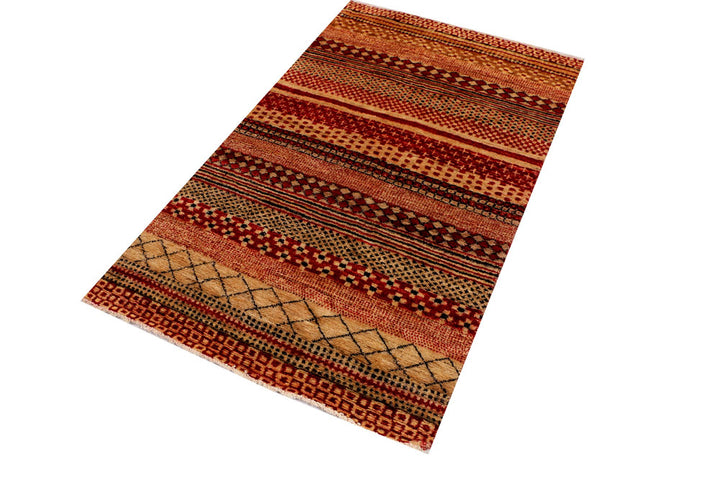 Multi Colored Gabbeh 3' 1 x 5' 1 - No. 34007 - ALRUG Rug Store