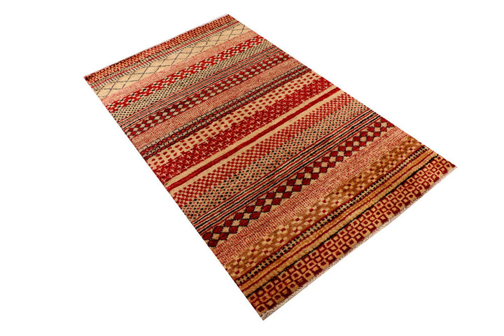 Multi Colored Gabbeh 3' 1 x 5' 1 - No. 34007 - ALRUG Rug Store