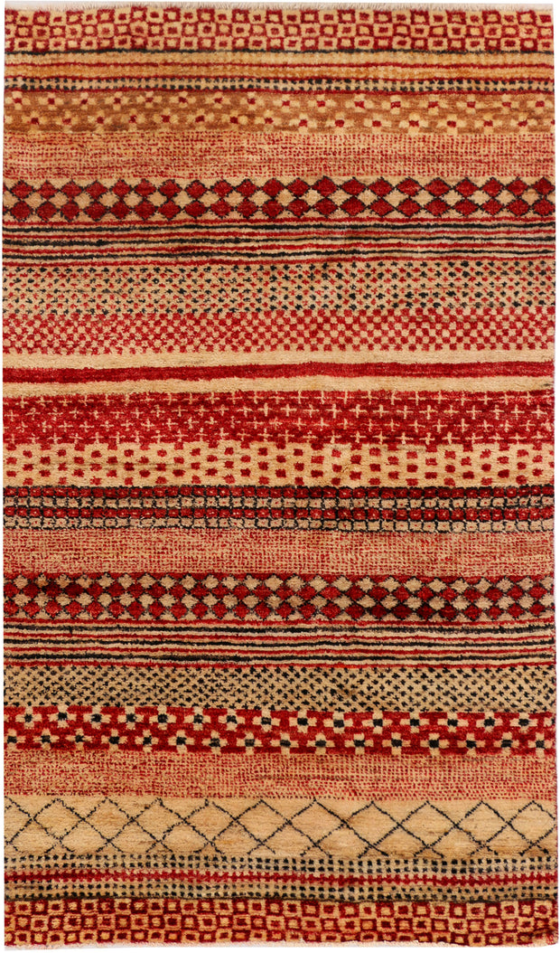Multi Colored Gabbeh 3' 1 x 5' 1 - No. 34007 - ALRUG Rug Store