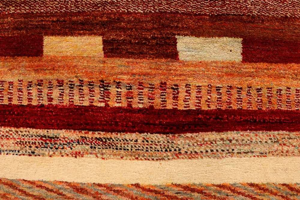 Multi Colored Gabbeh 3' 1 x 5' - No. 34015 - ALRUG Rug Store