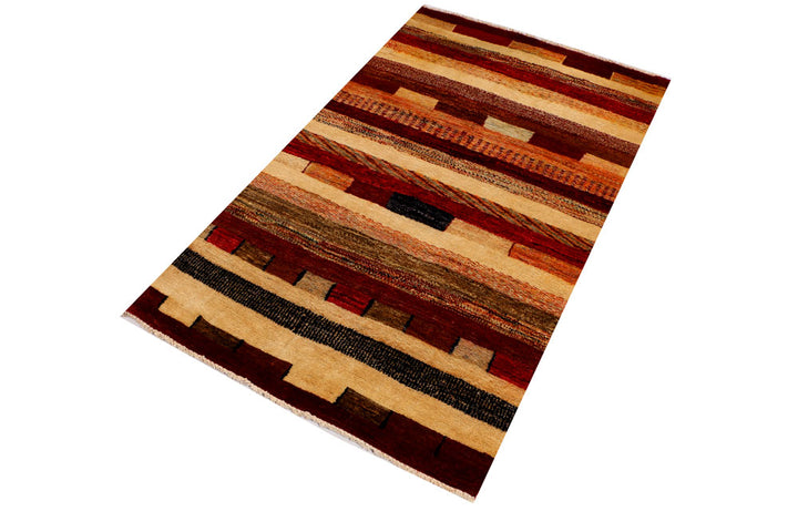 Multi Colored Gabbeh 3' 1 x 5' - No. 34015 - ALRUG Rug Store