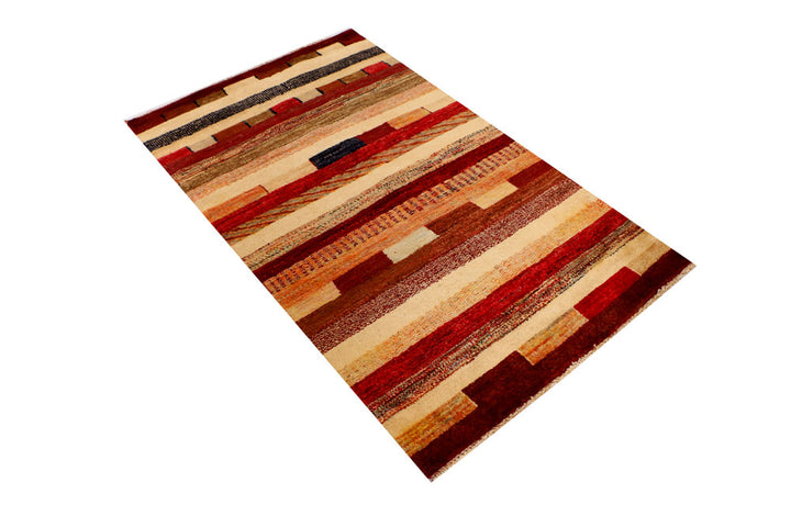 Multi Colored Gabbeh 3' 1 x 5' - No. 34015 - ALRUG Rug Store