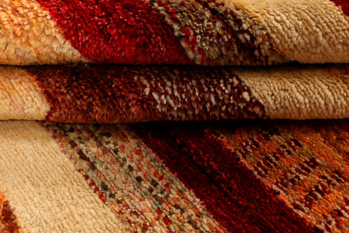 Multi Colored Gabbeh 3' 1 x 5' - No. 34015 - ALRUG Rug Store