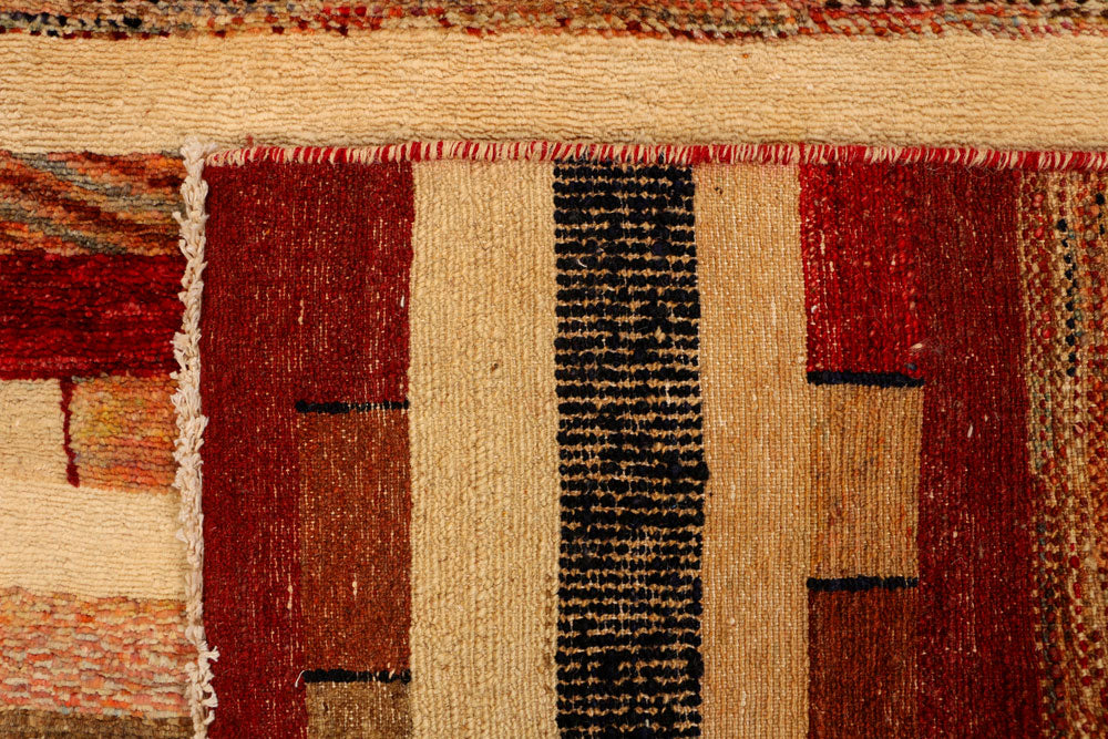 Multi Colored Gabbeh 3' 1 x 5' - No. 34015 - ALRUG Rug Store