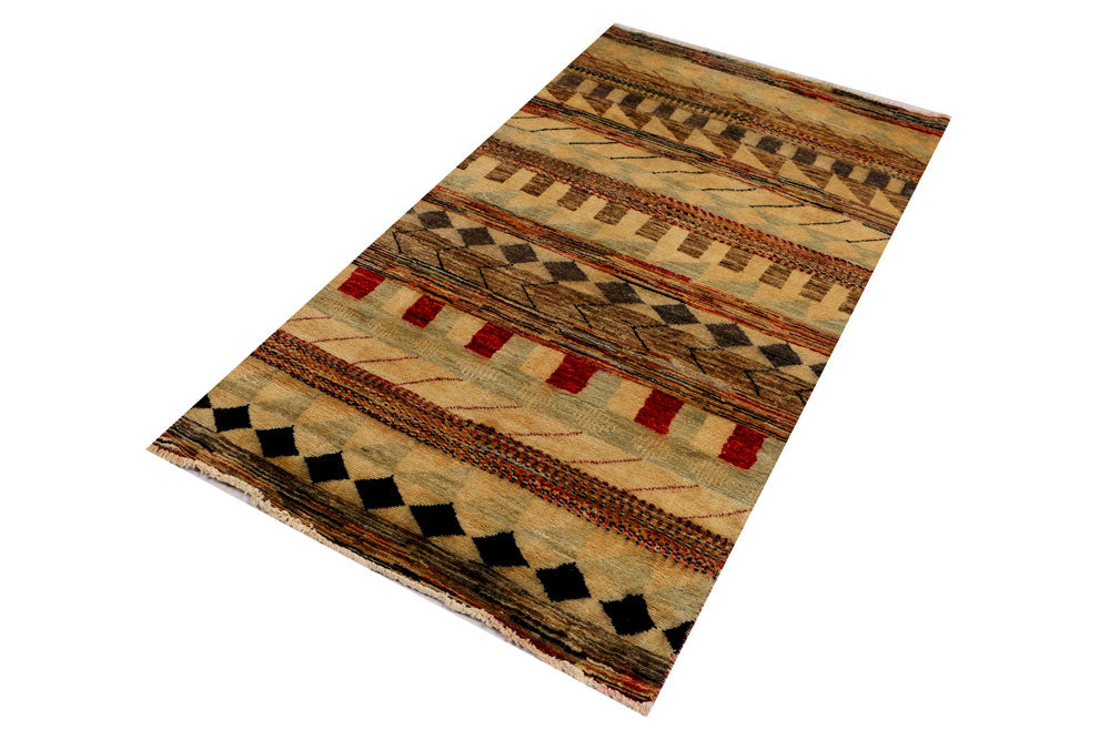 Multi Colored Gabbeh 2' 11 x 5' 3 - No. 34019 - ALRUG Rug Store