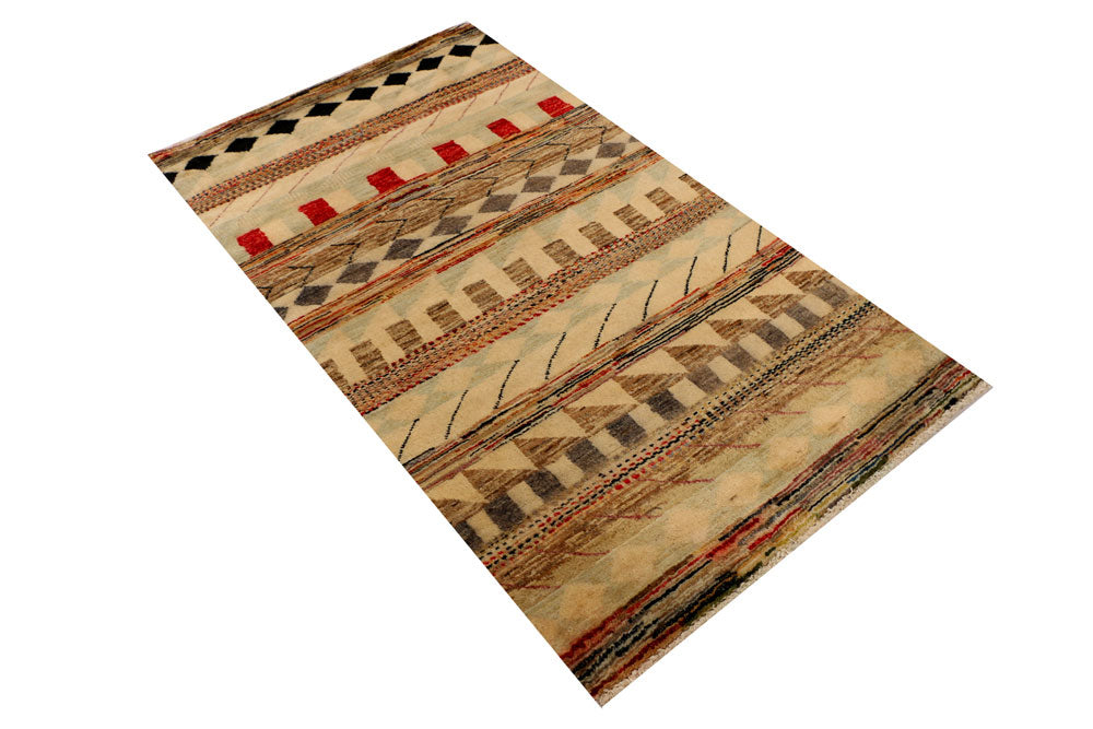 Multi Colored Gabbeh 2' 11 x 5' 3 - No. 34019 - ALRUG Rug Store