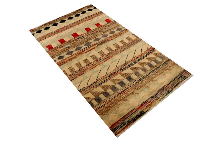 Multi Colored Gabbeh 2' 11 x 5' 3 - No. 34019 - ALRUG Rug Store