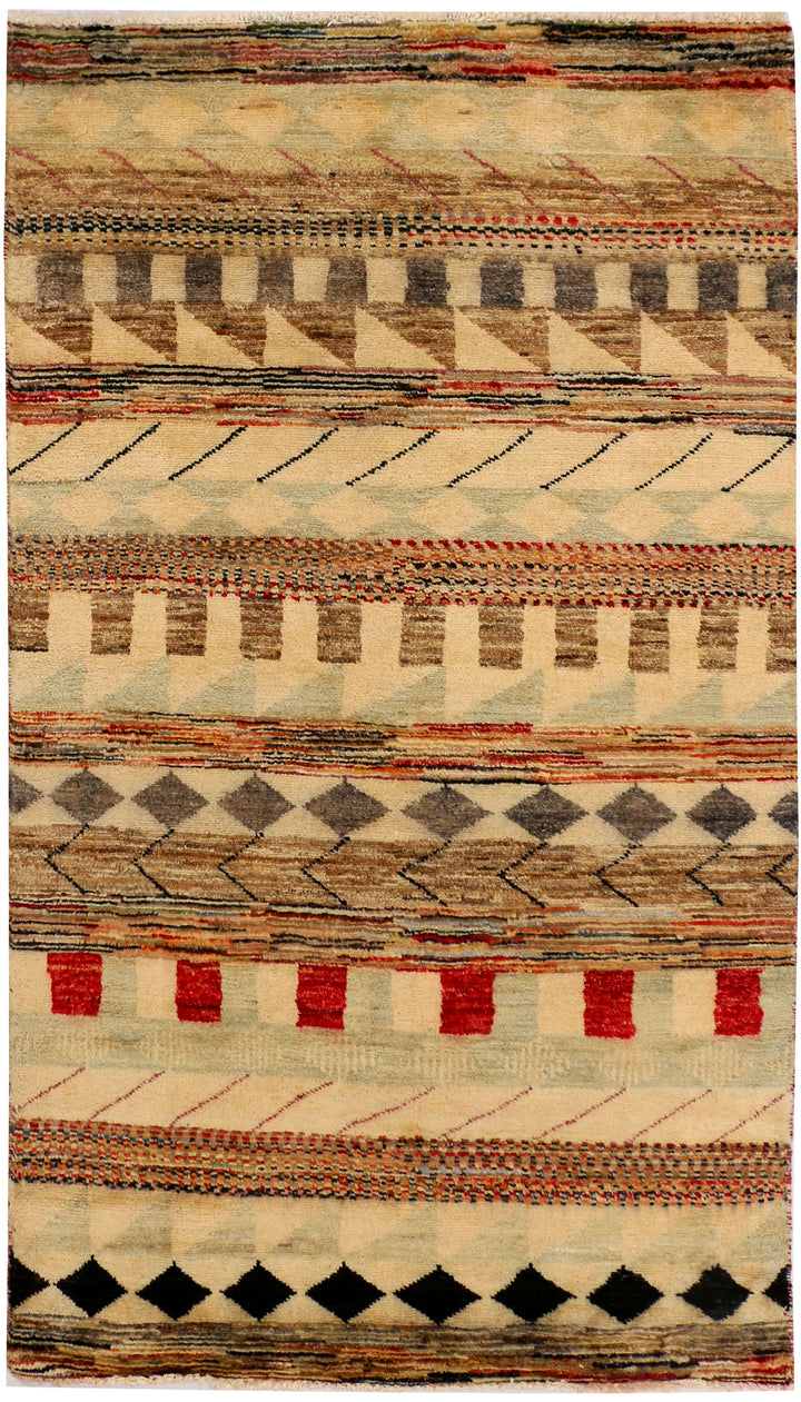 Multi Colored Gabbeh 2' 11 x 5' 3 - No. 34019 - ALRUG Rug Store
