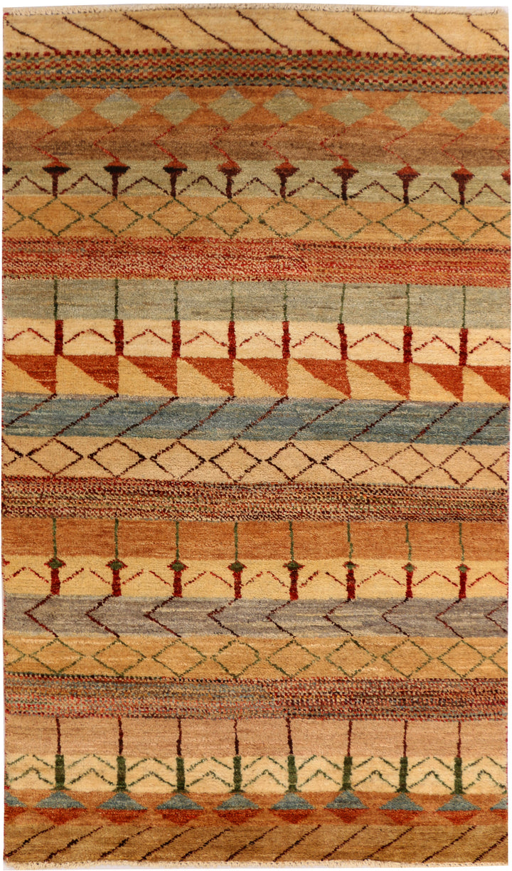 Multi Colored Gabbeh 3' 2 x 5' 7 - No. 34022 - ALRUG Rug Store