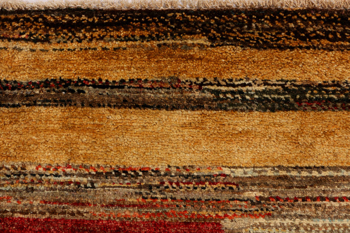 Multi Colored Gabbeh 3' 1 x 5' - No. 34027 - ALRUG Rug Store