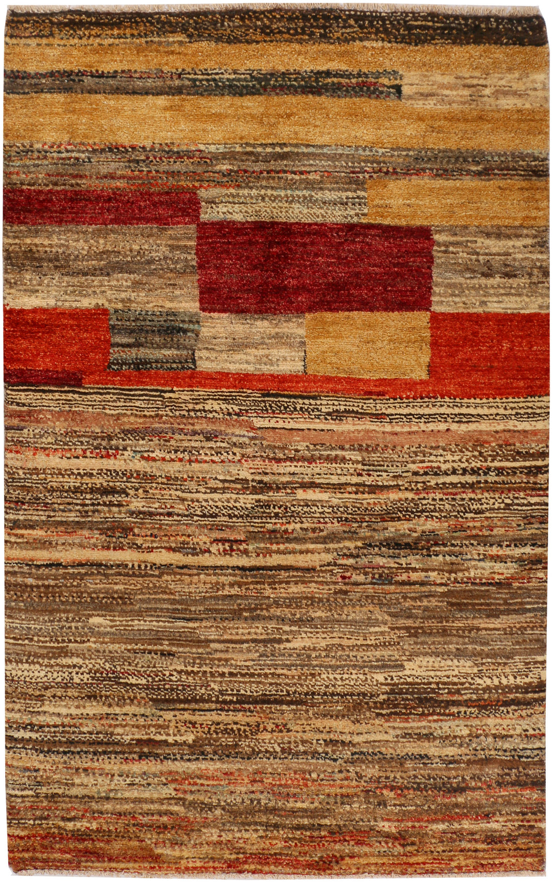 Multi Colored Gabbeh 3' 1 x 5' - No. 34027 - ALRUG Rug Store