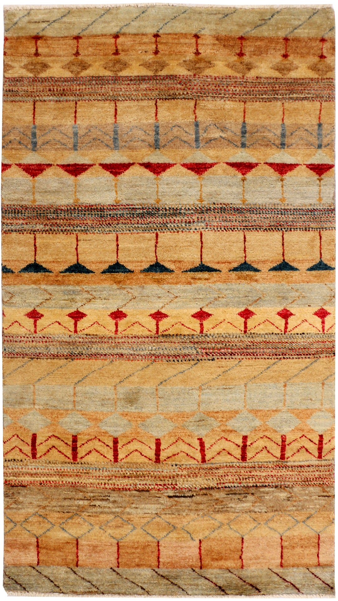 Multi Colored Gabbeh 3' 1 x 5' 5 - No. 34029 - ALRUG Rug Store