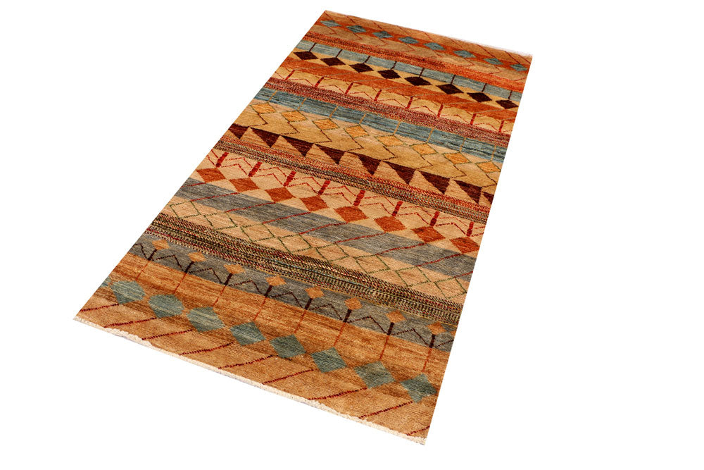 Multi Colored Gabbeh 3' 1 x 5' 3 - No. 34042 - ALRUG Rug Store