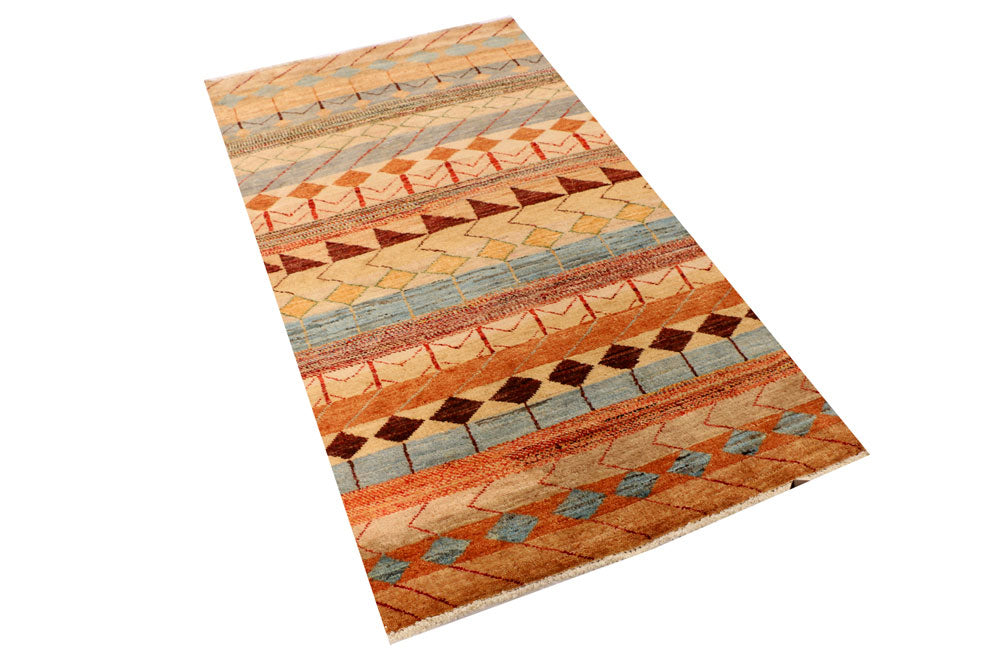 Multi Colored Gabbeh 3' 1 x 5' 3 - No. 34042 - ALRUG Rug Store