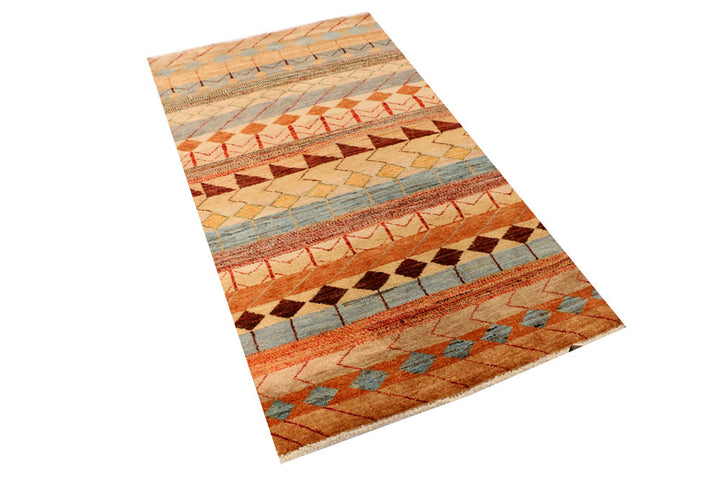 Multi Colored Gabbeh 3' 1 x 5' 3 - No. 34042 - ALRUG Rug Store