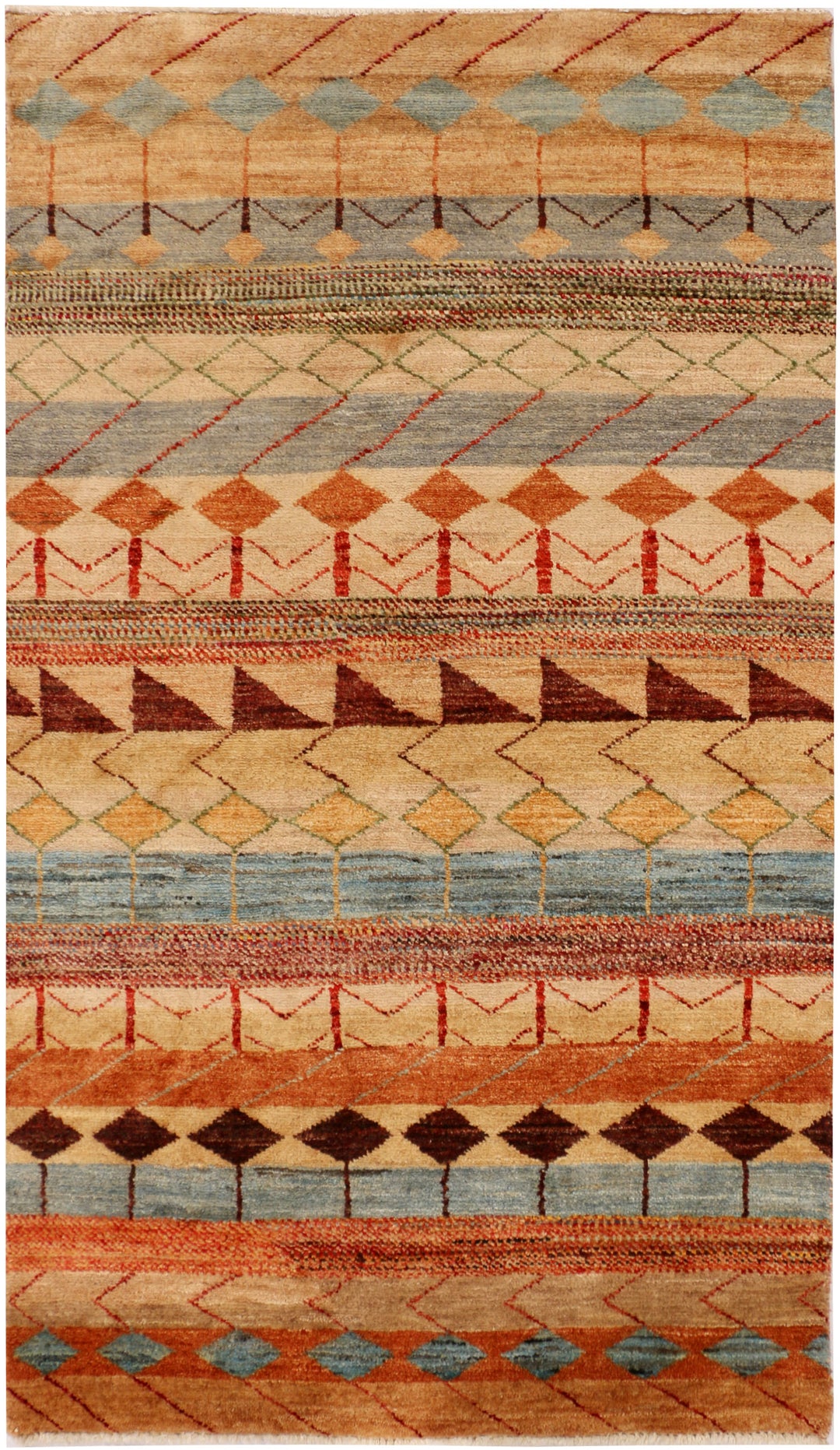 Multi Colored Gabbeh 3' 1 x 5' 3 - No. 34042 - ALRUG Rug Store