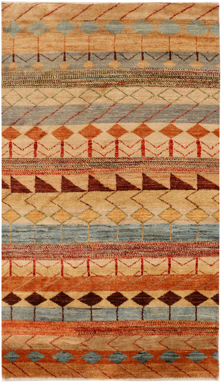 Multi Colored Gabbeh 3' 1 x 5' 3 - No. 34042 - ALRUG Rug Store