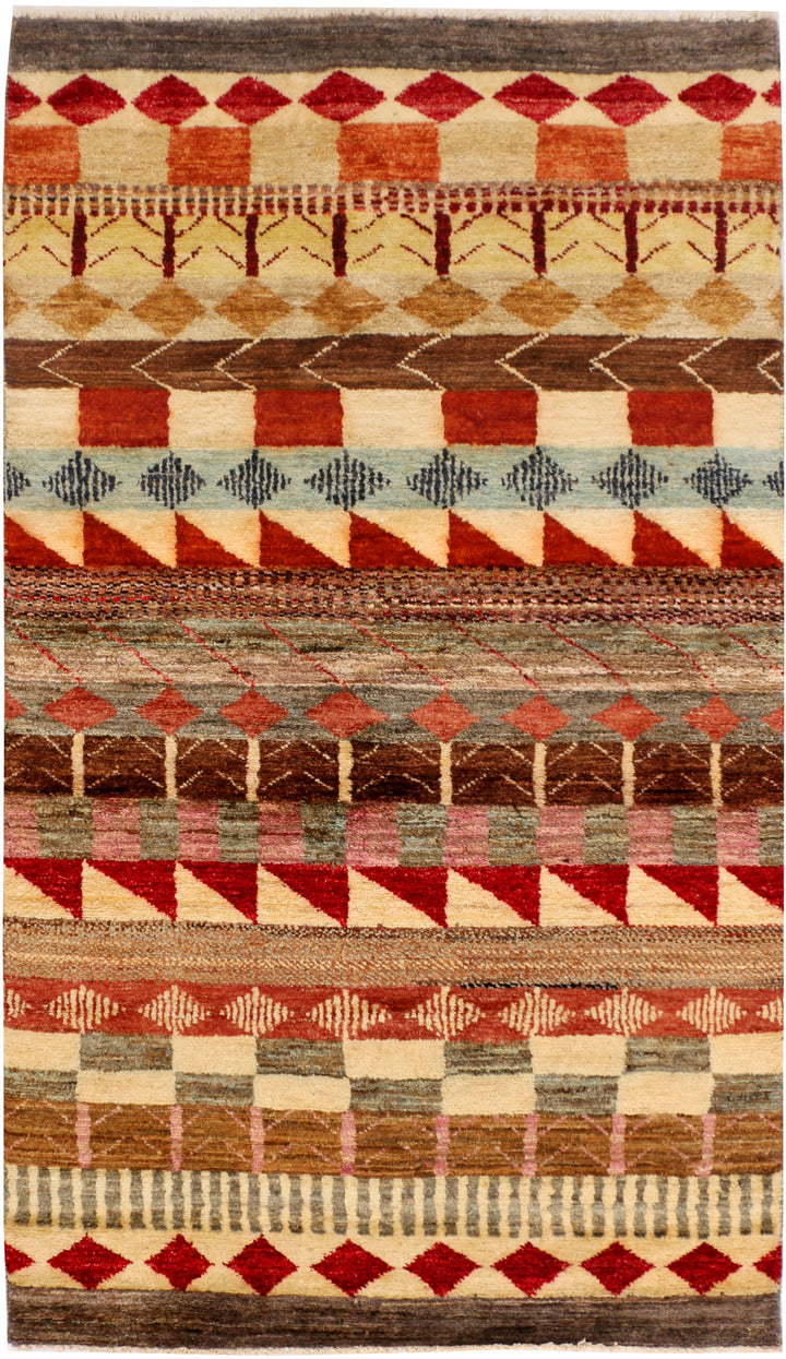 Multi Colored Gabbeh 2' 11 x 5' 2 - No. 34067 - ALRUG Rug Store