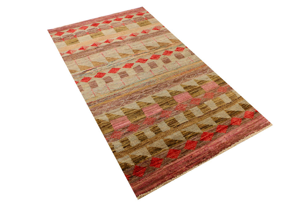 Multi Colored Gabbeh 3' x 5' 3 - No. 34073 - ALRUG Rug Store